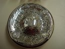 EDWARDIAN STERLING&CRYSTAL LIDED POT or JAR