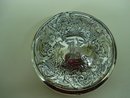 EDWARDIAN STERLING&CRYSTAL LIDED POT or JAR