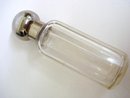 EARLY SILVER PLATED & CRUSTAL SCENT BOTTLE