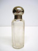 EARLY SILVER PLATED & CRUSTAL SCENT BOTTLE