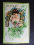 EDWARDIAN TUCK's ST PATRICK's DAY POSTCARD