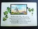 PRETTY ST PATRICK's DAY - LINEN POSTCARD