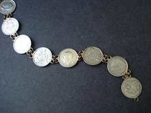 EARLY 1900's BRITISH COIN BRACELET