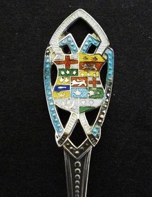 STERLING & ENAMEL SOUVENIR SPOON