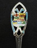 STERLING & ENAMEL SOUVENIR SPOON