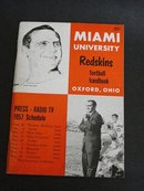 MIAMI UNIVERSITY FOOTBALL MEDIA GUIDE 1957
