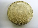 VINTAGE NEVER USED TOOLED LEATHER COMPACT