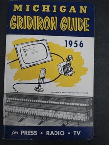 MICHIGAN FOOTBALL MEDIA GUIDE 1956