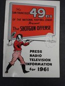 SAN FRANCISCO 49ers FOOTBALL GUIDE 1961