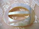 ORIGINAL MOTHER of PEARL OVAL BELT BUCKLE