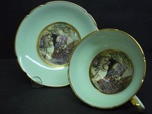 RARE ENGLISH CHINA TEACUP and SAUCER