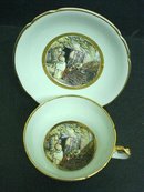 RARE ENGLISH CHINA TEACUP and SAUCER
