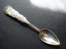 VERY FINE INTRICATELY ENGRAVED SILVER SPOON