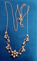 Vict. Gold & Seed Pearl Necklace Lavaliere