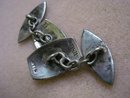 LOVELY SIAM STERLING / ENAMEL PR. CUFFLINKS