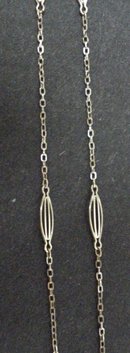 BEAUTIFUL DECO STYLE 14k WHITE GOLD CHAIN