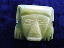 MEXICAN SILVER CARVED from STONE - BROOCH