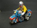 VINTAGE WIND UP TIN TOY - MOTORCYCLE