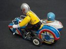 VINTAGE WIND UP TIN TOY - MOTORCYCLE
