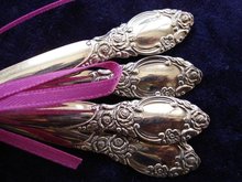 FOUR TINY SILVER COFFEE SPOONS - BALLAD
