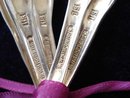 6 TINY SILVER COFFEE SPOONS - WM ROGERS