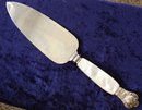 ORNATE SILVER & PEARL HANDLE CAKE SERVER