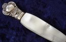 ORNATE SILVER & PEARL HANDLE CAKE SERVER