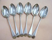 SIX LOVELY ANTIQUE SOUP SPOONS