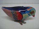 VINTAGE WIND UP TOY PRETTY BLUE BIRD