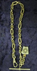 Wondeful ANTIQUE WATCH CHAIN with Unique Fob