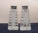 CRYSTAL SALT & PEPPER SHAKERS-DEEP CUT