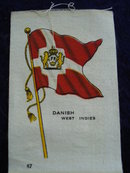 CIGARETTE SILK FLAG DANISH WEST INDIES