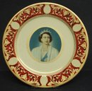 Queen Elizabeth II Plate Portland Ware Metal