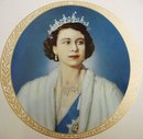 Queen Elizabeth II Plate Portland Ware Metal