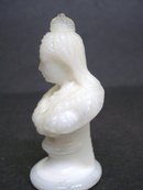 Queen Victoria Bust Milk Glass Miniature