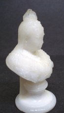 Queen Victoria Bust Milk Glass Miniature