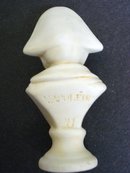 Napoleon Bust Milk Glass Miniature