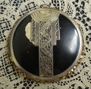 Deco Compact 1920's Black & Silver
