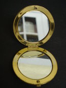 COMPACT PETIT POINT on BLACK SILK