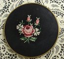 COMPACT PETIT POINT on BLACK SILK