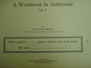 1939 a WORKBOOK in ARITHMETIC