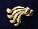 Deco BROACH GOLD TONE Brooch