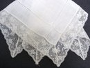 ANTIQUE HANKY FINE LACE HANDKERCHIEF