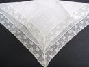 ANTIQUE HANKY FINE LACE HANDKERCHIEF