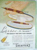 MAGAZINE ADVERTISEMENT 1946 SHEAFFER'S