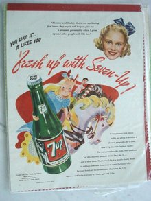 MAGAZINE ADVERTISEMENT 1946 SEVEN-UP
