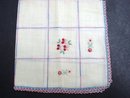 Pretty Vintage Hankie - Floral dainty embroidery