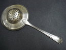 SILVER TEA STRAINER - ANTIQUE