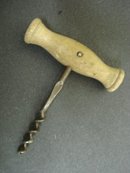 Antique Corkscrew Wood Handle