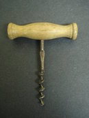 Antique Corkscrew Wood Handle